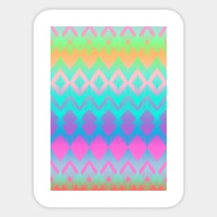 Rainbow Ikat Pattern Sticker